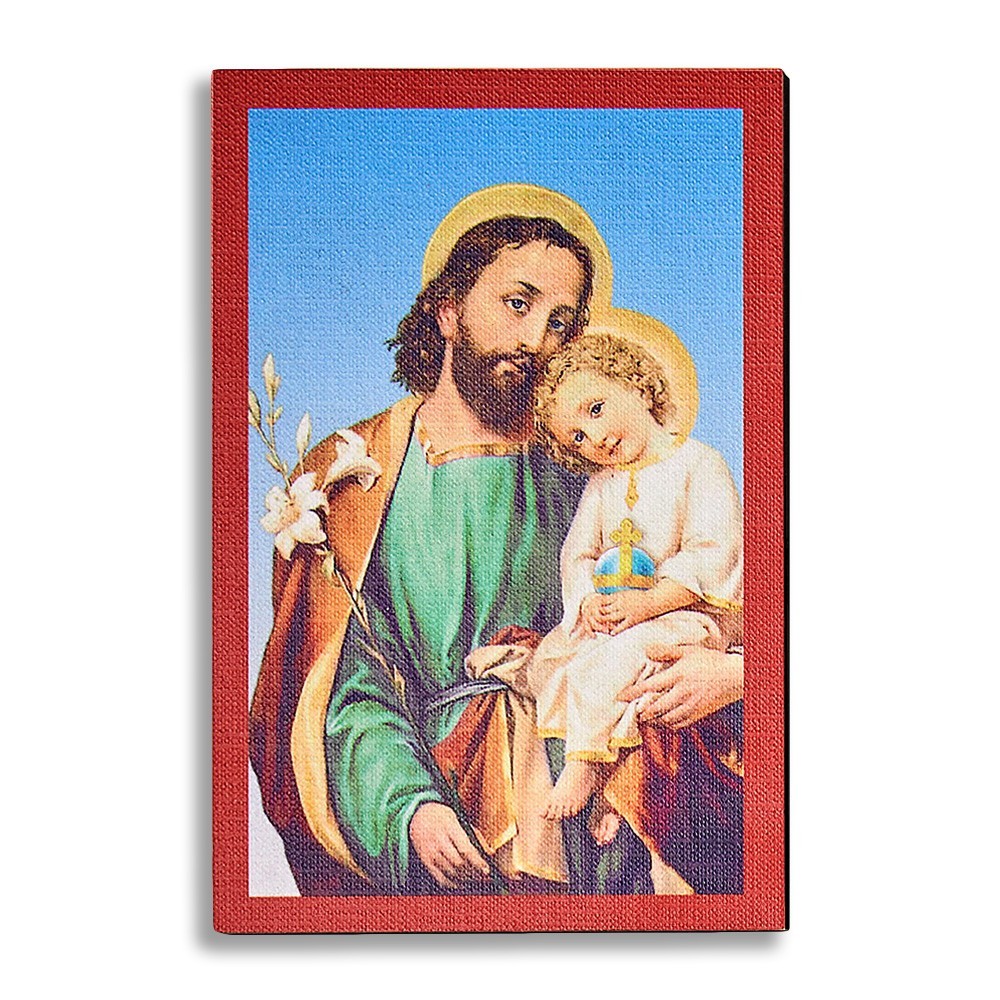 Quadretto su tela San Giuseppe 10x15 cm