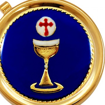 Teca per ostie Dorata Smaltata