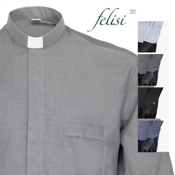 Camicia Clergy Fil a Fil in...