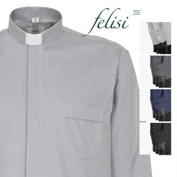 Camicia Clergy Spigata in...