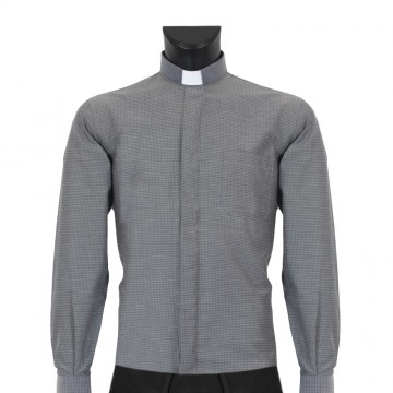 Camicia Clergy Jacquard in...