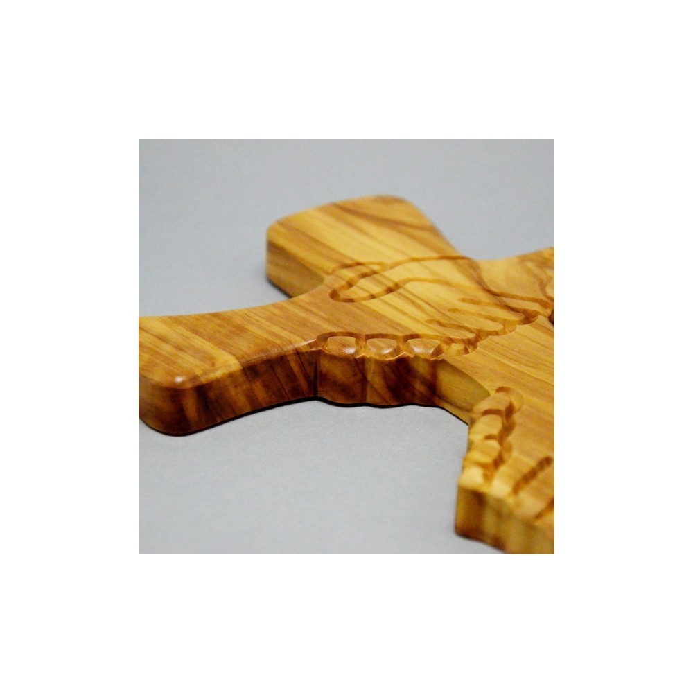 MEDIO 20X12,5 CM Croce dell'Amicizia da parete in legno di ulivo prodotto nelle vicinanze di Assisi in varie misure con certificato di garanzia 