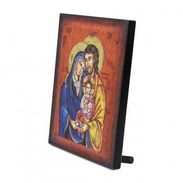 Icona Sacra Famiglia in Legno