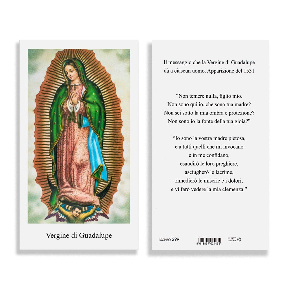 Preghiera Alla Vergine Di Guadalupe Santino sacro Vergine di Guadalupe Myriam