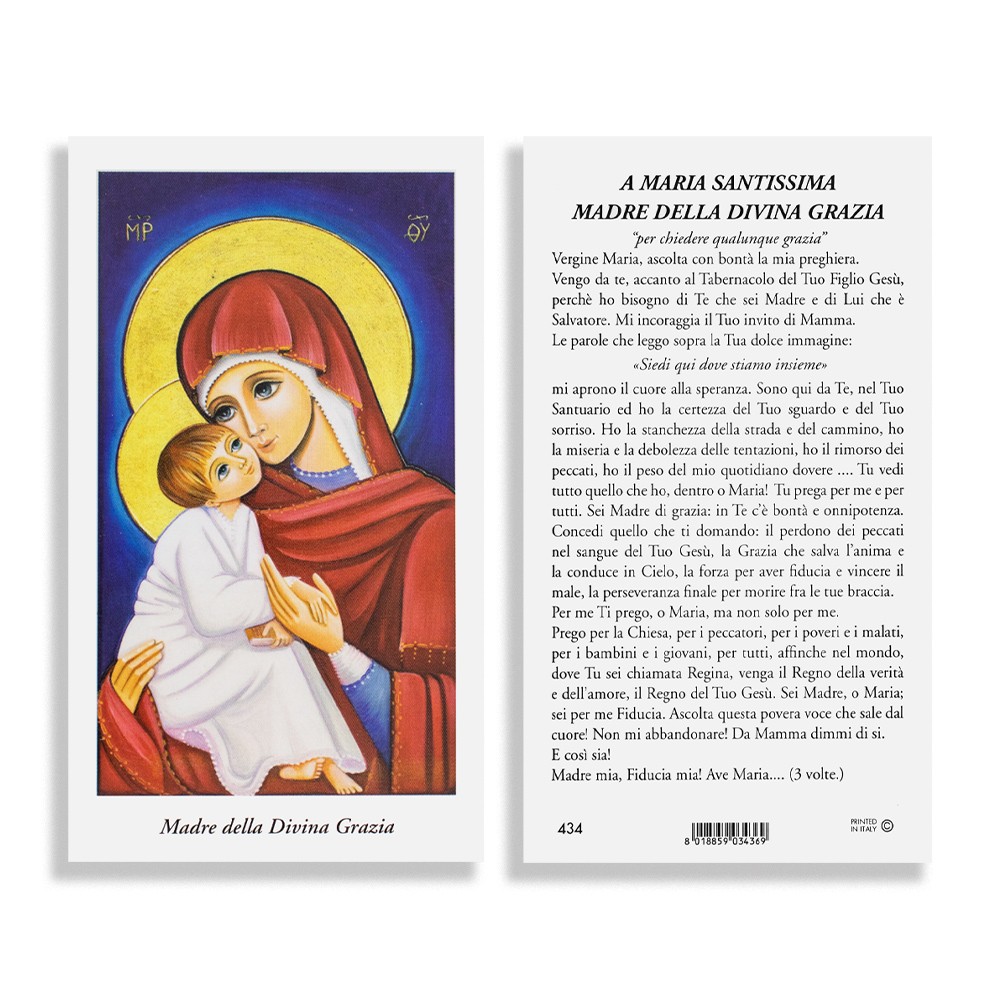 Preghiera Alla Madonna Per Il Mese Di Maggio Immaginetta Madonna con bambino e preghiera Myriam