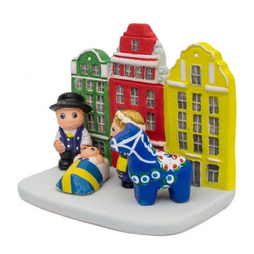 Presepe Svezia in Ceramica...