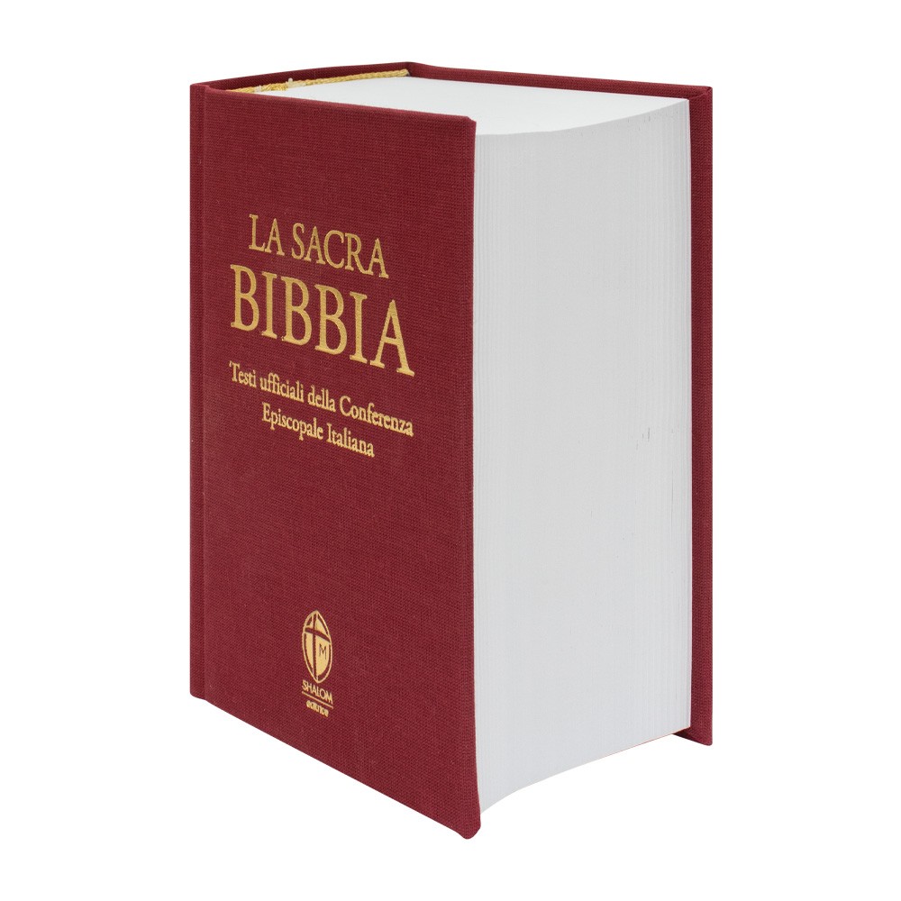 La Sacra Bibbia in tela rossa Shalom