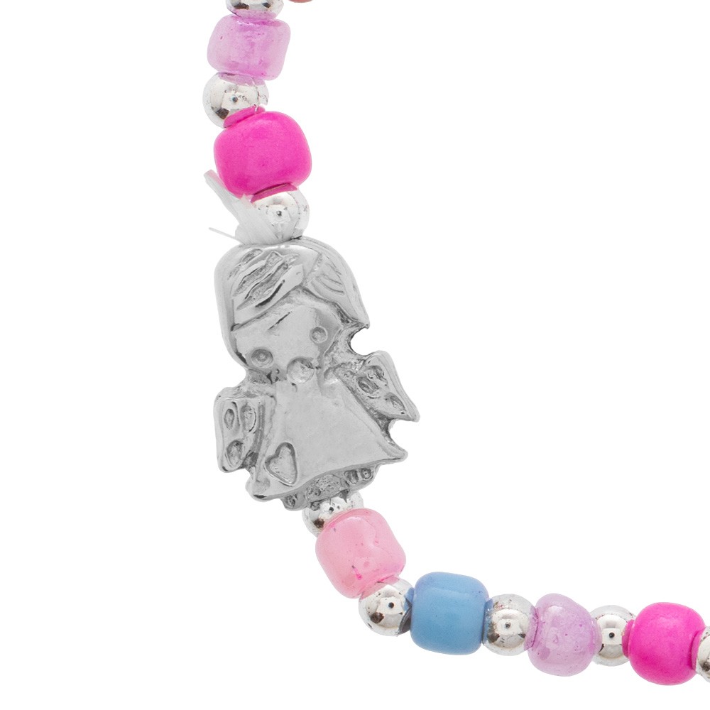 Bracciale Bambina Fucsia Granina Ematite Misura M Portonovo Kids