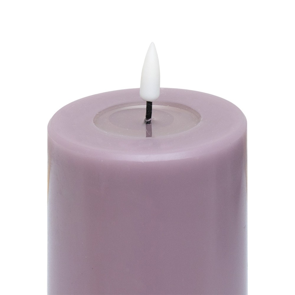 Candela viola con fiamma led anche per l'Avvento