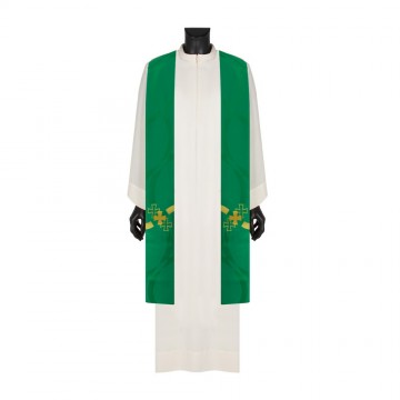 Casula Verde e Croci Ricamate