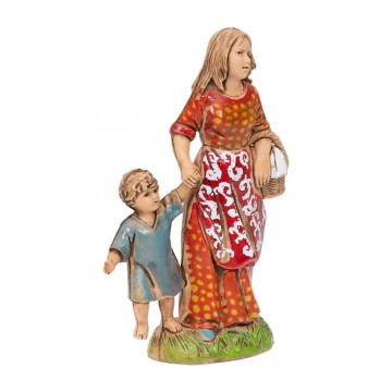 Donna con Bambino e Cestino