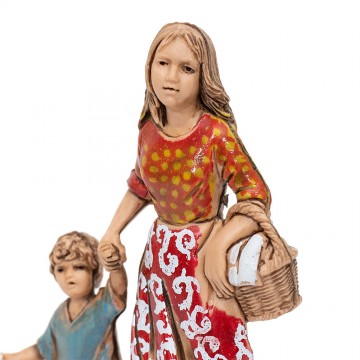 Donna con Bambino e Cestino