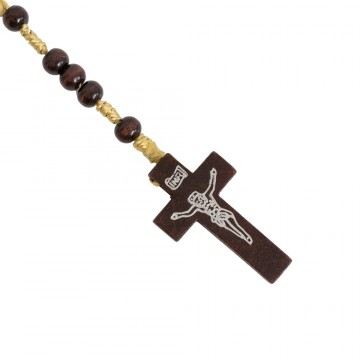 Rosario in Legno Grani Marrone