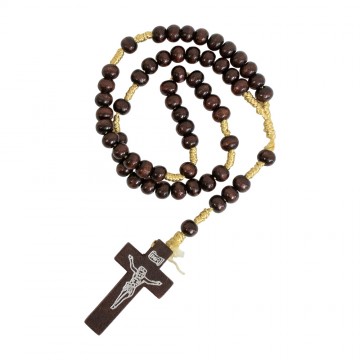 Rosario in Legno Grani Marrone