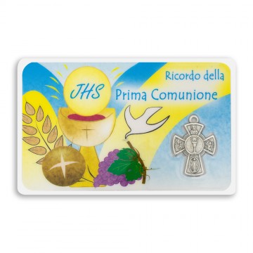 Card Prima Comunione con Croce