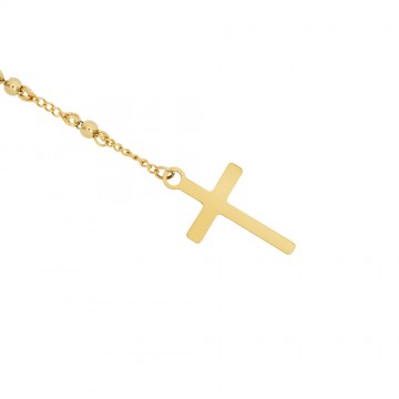 Collana Rosario in Acciaio Oro