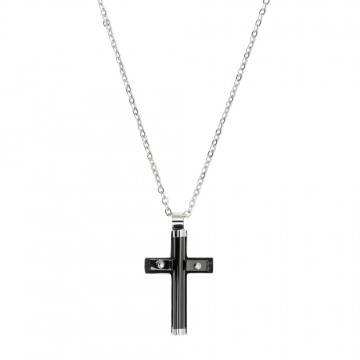 Collana con Croce in Acciaio
