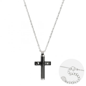 Collana con Croce in Acciaio