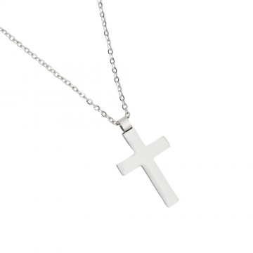 Collana con Croce in Acciaio