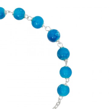 Bracciale Decina Grani Celesti