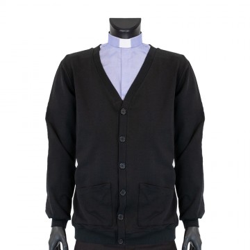Cardigan Nero per Sacerdote...
