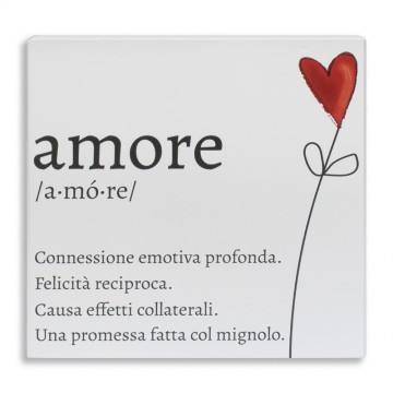 Quadretto in legno AMORE in...