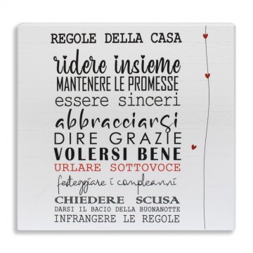 Quadretto Regole della Casa...