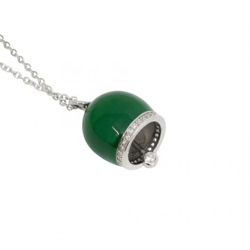 Collana Campanella Verde in...