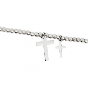 Bracciale in Acciaio con Croci