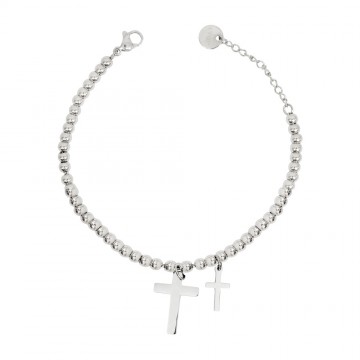 Bracciale in Acciaio con Croci