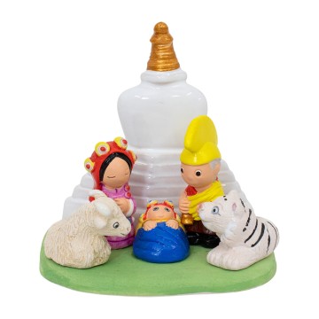 Presepe Nepal in Ceramica...