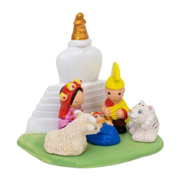 Presepe Nepal in Ceramica...