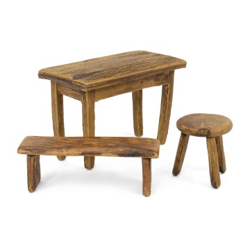 Set Presepe Tavolo Panca e...