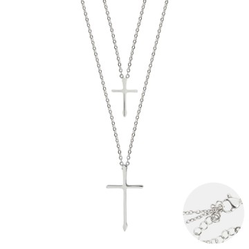 Collana Doppia con Croci in...