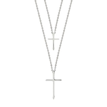Collana Doppia con Croci in...