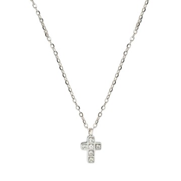 Collana con Croce e Zirconi