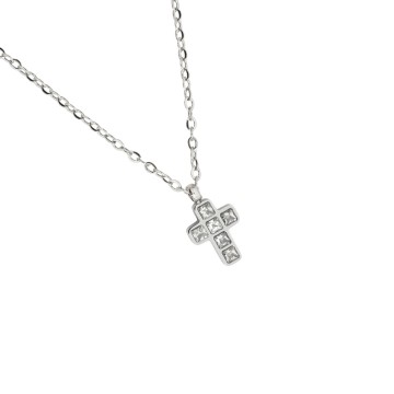 Collana con Croce e Zirconi