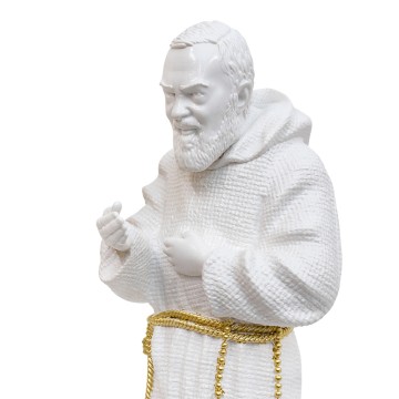 Statua San Pio Bianca Oro...