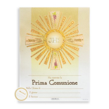 Pergamena Prima Comunione...