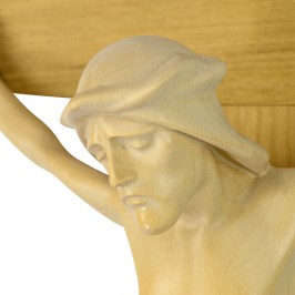 Crocifisso e Cristo Moderno Legno Brunito