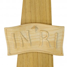 Crocifisso e Cristo Moderno Legno Brunito