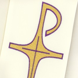 Stola Sacerdotale Ricamo XP Alfa e Omega
