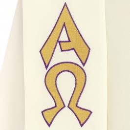 Stola Sacerdotale Ricamo XP Alfa e Omega