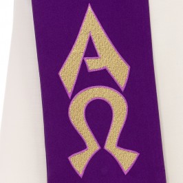 Stola Sacerdotale Ricamo XP Alfa e Omega