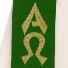 Stola Sacerdotale Ricamo XP Alfa e Omega