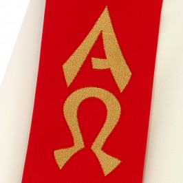 Stola Sacerdotale Ricamo XP Alfa e Omega