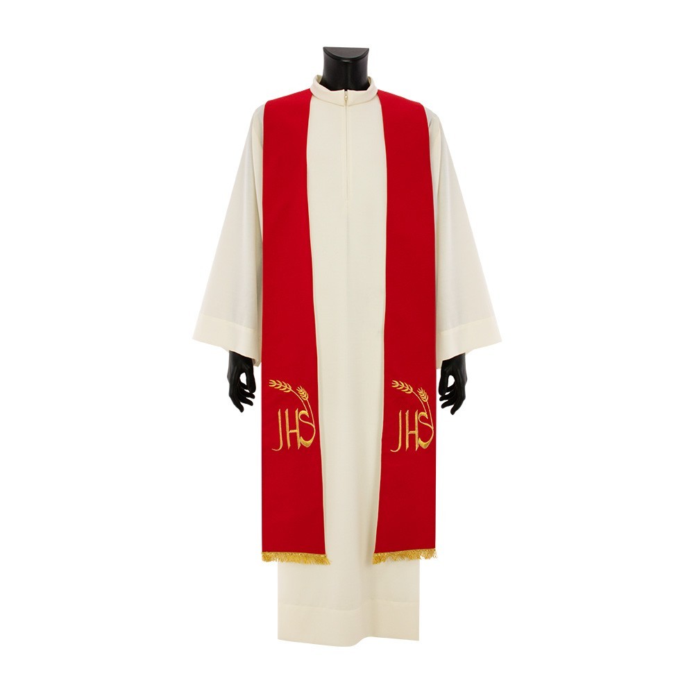 Tristola Sacerdotale Bicolore Avorio Rosso