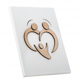 Quadretto Sacra Famiglia in Legno