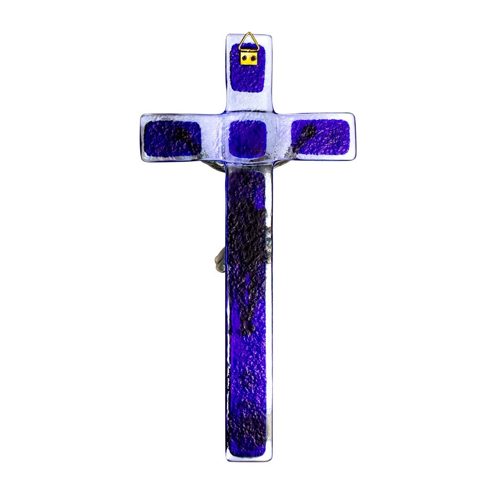 Croce in Vetro Murano Blu