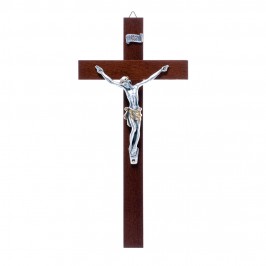 Cristo in Argento su Croce in Legno